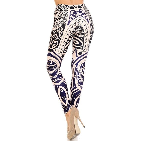 Plus‎ Size Valhalla Tribal Leggings by USA Fashion™, Trendy, Digital Laser Print - Picture 5 of 6